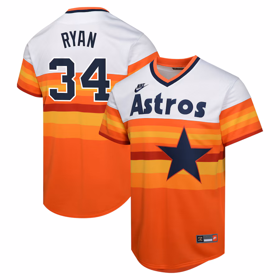 Youth Houston Astros Nolan Ryan Nike White Cooperstown Collection Limited Player Jersey - Puhuasuan