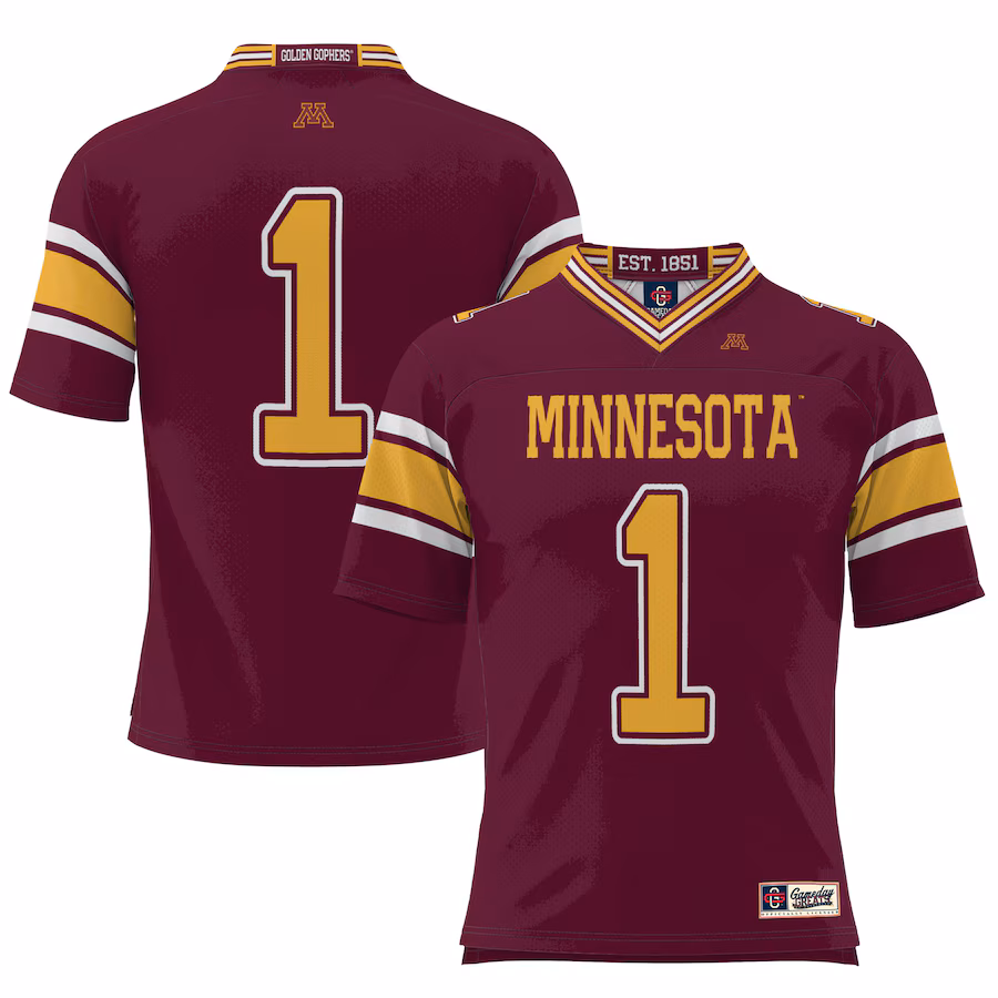 #1 Minnesota Golden Gophers GameDay Greats Youth Football Jersey �?Maroon - Puhuasuan