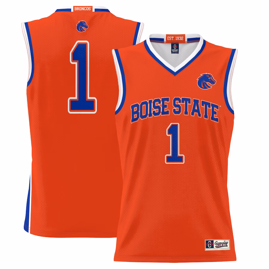 #1  Boise State Broncos GameDay Greats  Lightweight Basketball Jersey - Orange - Puhuasuan