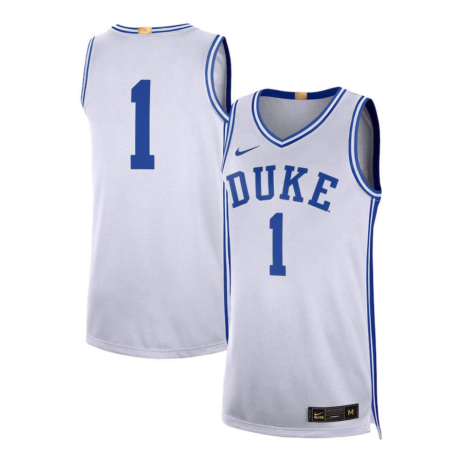 #1 Duke Blue Devils Nike Limited Authentic Jersey - White - Puhuasuan