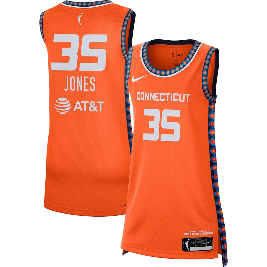 Women's Connecticut Sun Jonquel Jones Nike Orange 2021 Explorer Edition Victory Player Jersey - Puhuasuan