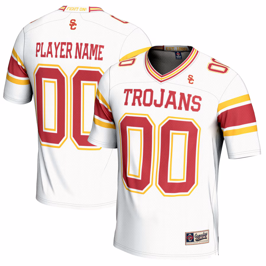 USC Trojans GameDay Greats Youth NIL Pick-A-Player Football Jersey - White - Puhuasuan