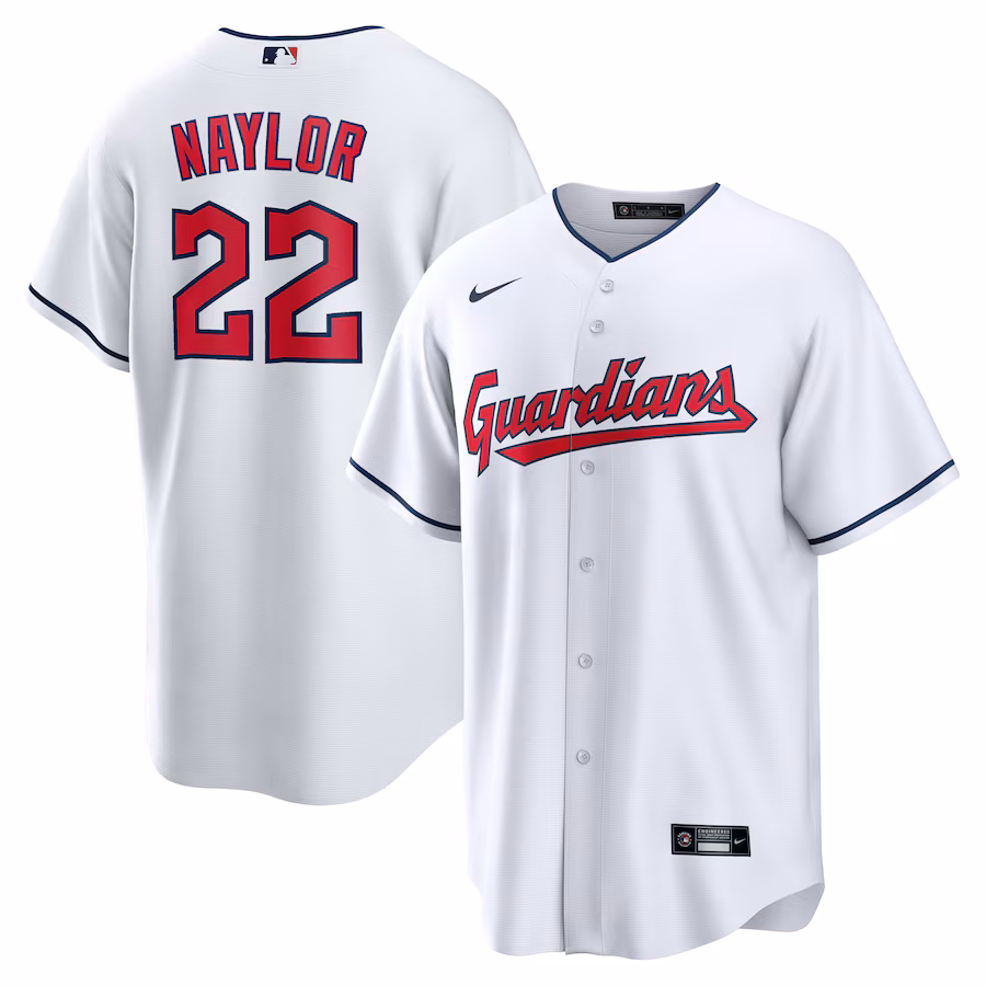Men's Cleveland Guardians Josh Naylor Nike White Home Replica Jersey - Puhuasuan
