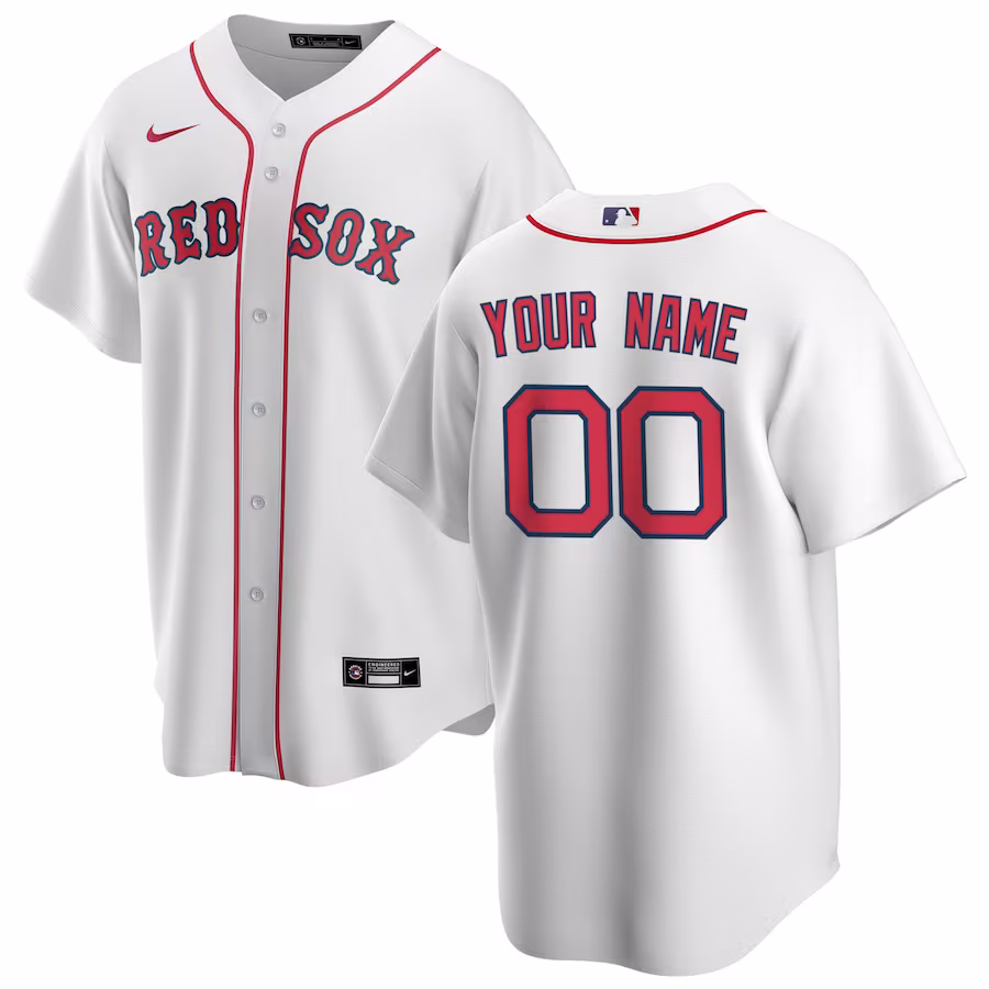 Youth Boston Red Sox Nike White Home Replica Custom Jersey - Puhuasuan