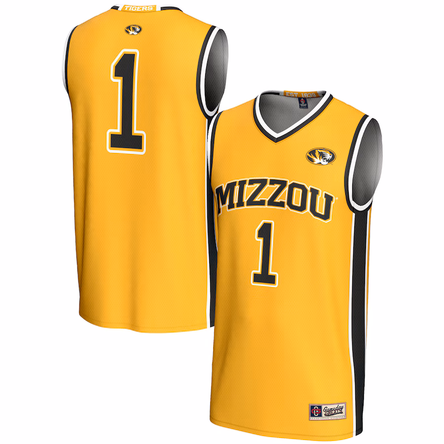 Unisex GameDay Greats #1 Gold Missouri Tigers Lightweight Basketball Jersey - Puhuasuan