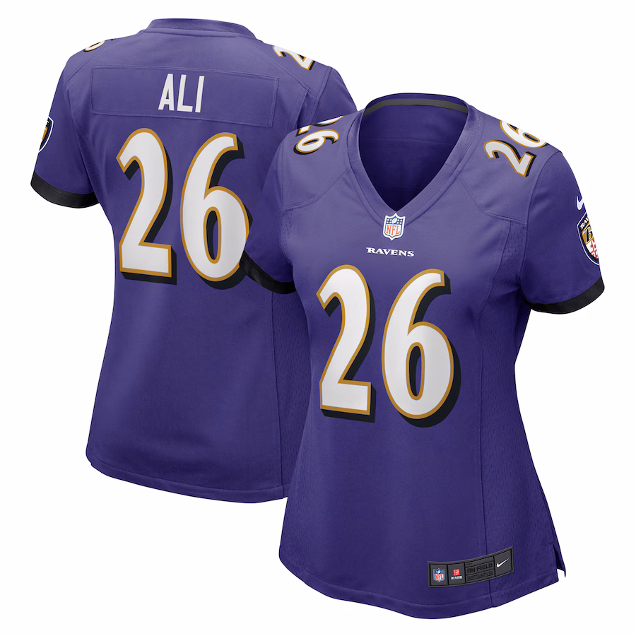 Women's Baltimore Ravens Rasheen Ali Nike Purple Game Jersey - Puhuasuan