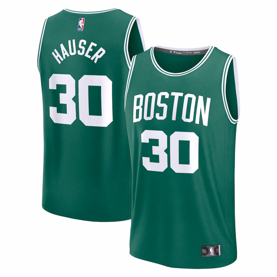 Men's Boston Celtics Sam Hauser Fanatics Kelly Green Fast Break Replica Player Jersey - Icon Edition - Puhuasuan