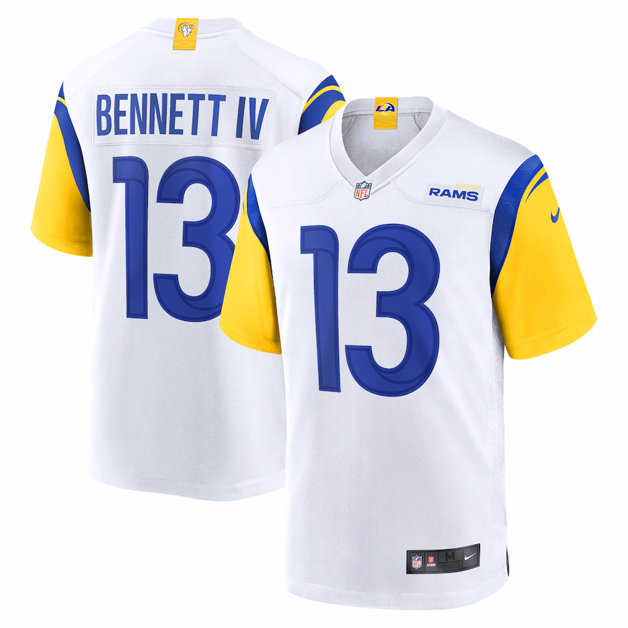 Men's Los Angeles Rams Stetson Bennett Nike White  Game Jersey - Puhuasuan