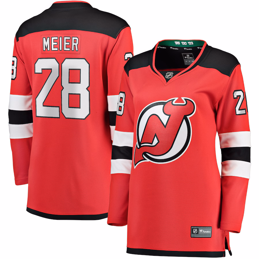 Women's New Jersey Devils Timo Meier Fanatics Red Home Breakaway Player Jersey - Puhuasuan