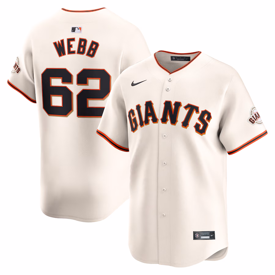 Men's San Francisco Giants Logan Webb Nike Cream Home Limited Player Jersey - Puhuasuan