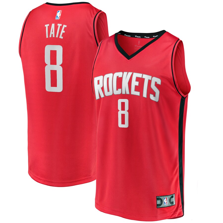 Men's Houston Rockets Jae'Sean Tate Fanatics Red Fast Break Replica Jersey - Icon Edition - Puhuasuan