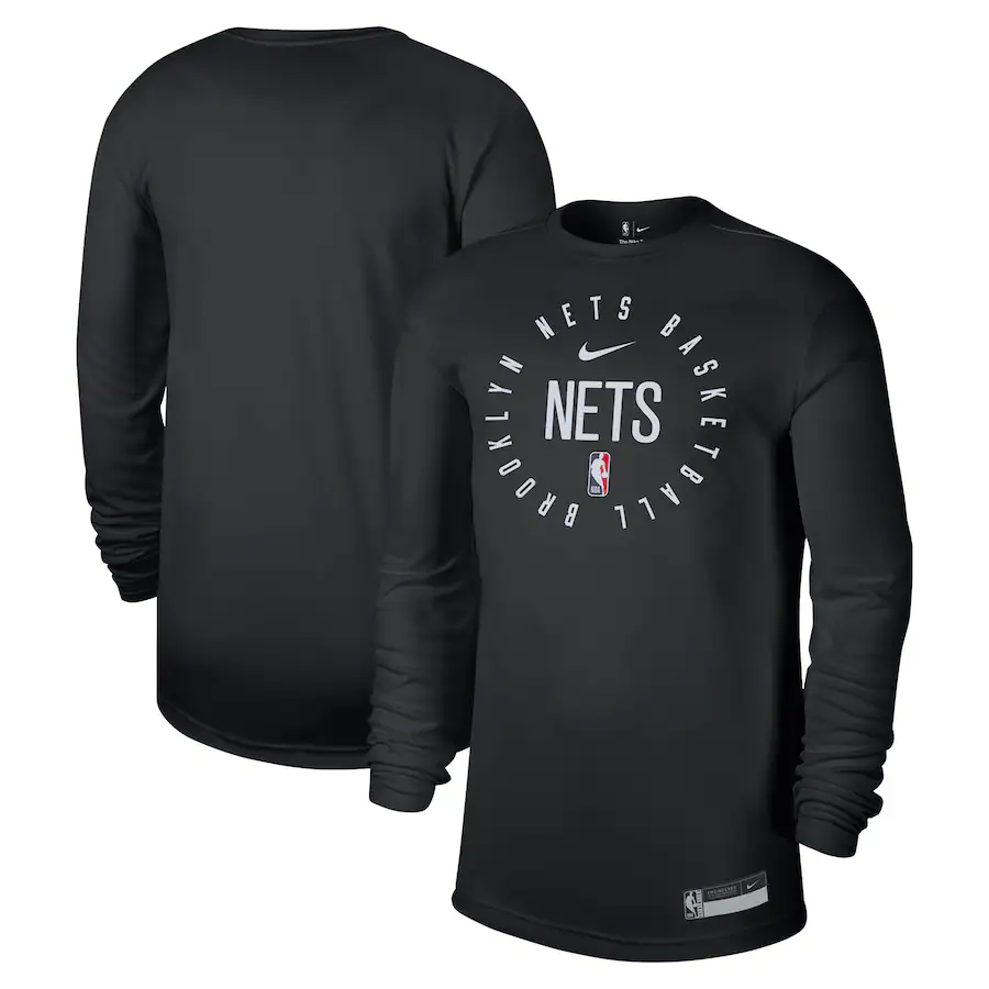 Men's Brooklyn Nets Nike Black 2024/25 Legend On-Court Practice Long Sleeve T-Shirt - Puhuasuan