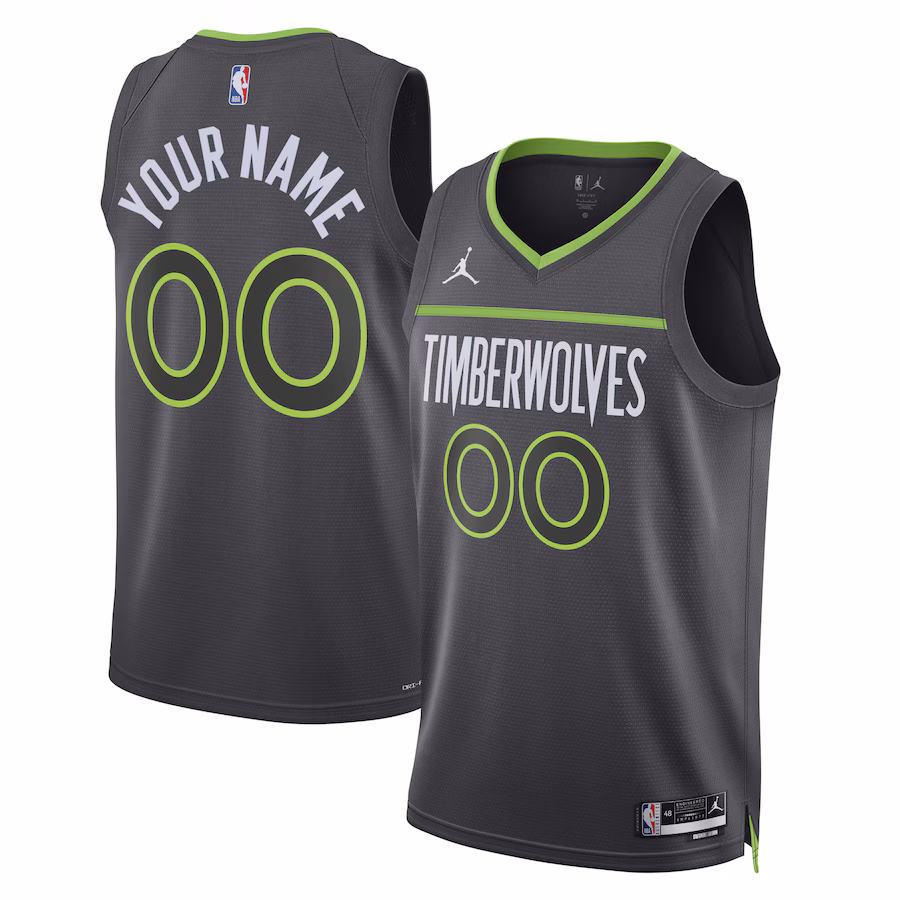 Unisex Minnesota Timberwolves Jordan Brand Black 2022/23 Swingman Custom Jersey - Statement Edition - Puhuasuan