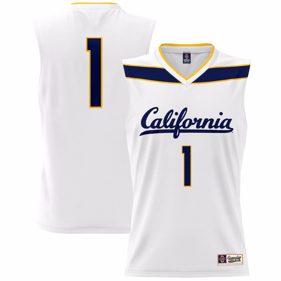 #1 Cal Bears GameDay Greats Lightweight Basketball Fashion Jersey - White - Puhuasuan