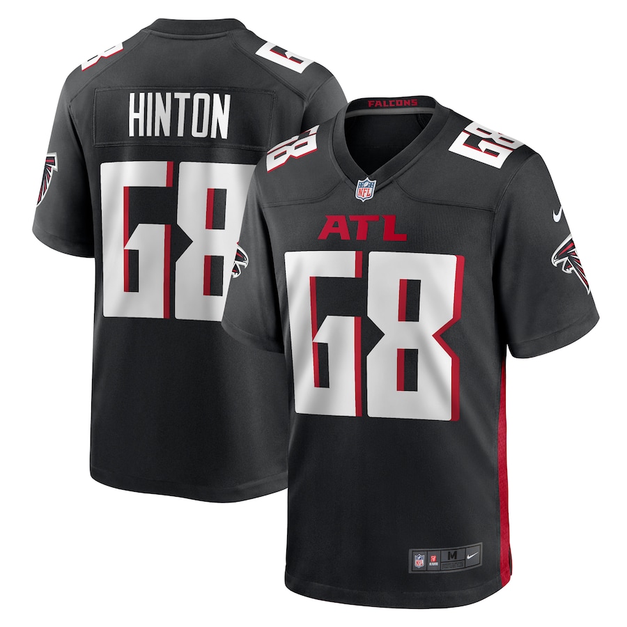 Men's Atlanta Falcons Kyle Hinton Nike  Black Team Game Jersey - Puhuasuan