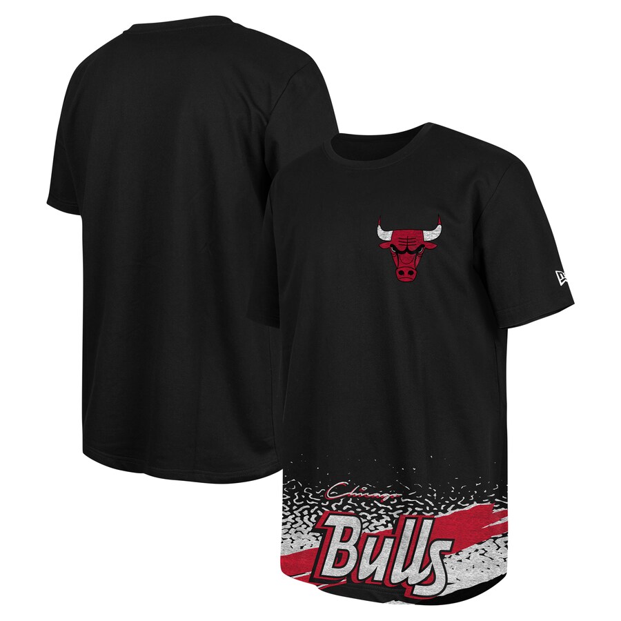 Men's Chicago Bulls New Era Black Sport Classic T-Shirt - Puhuasuan