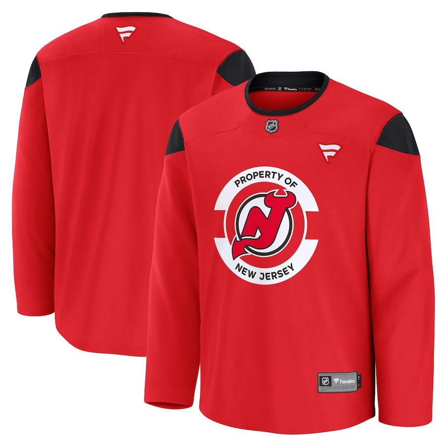Men's New Jersey Devils Fanatics Red Team Practice Jersey - Puhuasuan