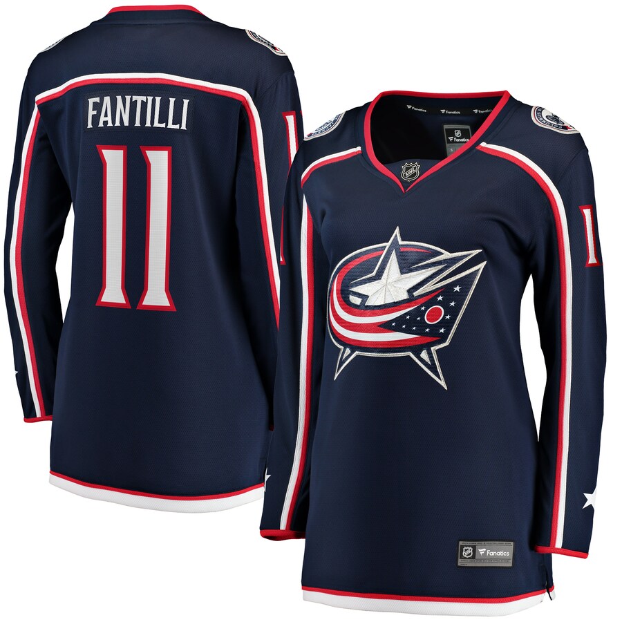 Women's Columbus Blue Jackets Adam Fantilli Fanatics Branded Navy Home Breakaway Player Jersey - Puhuasuan