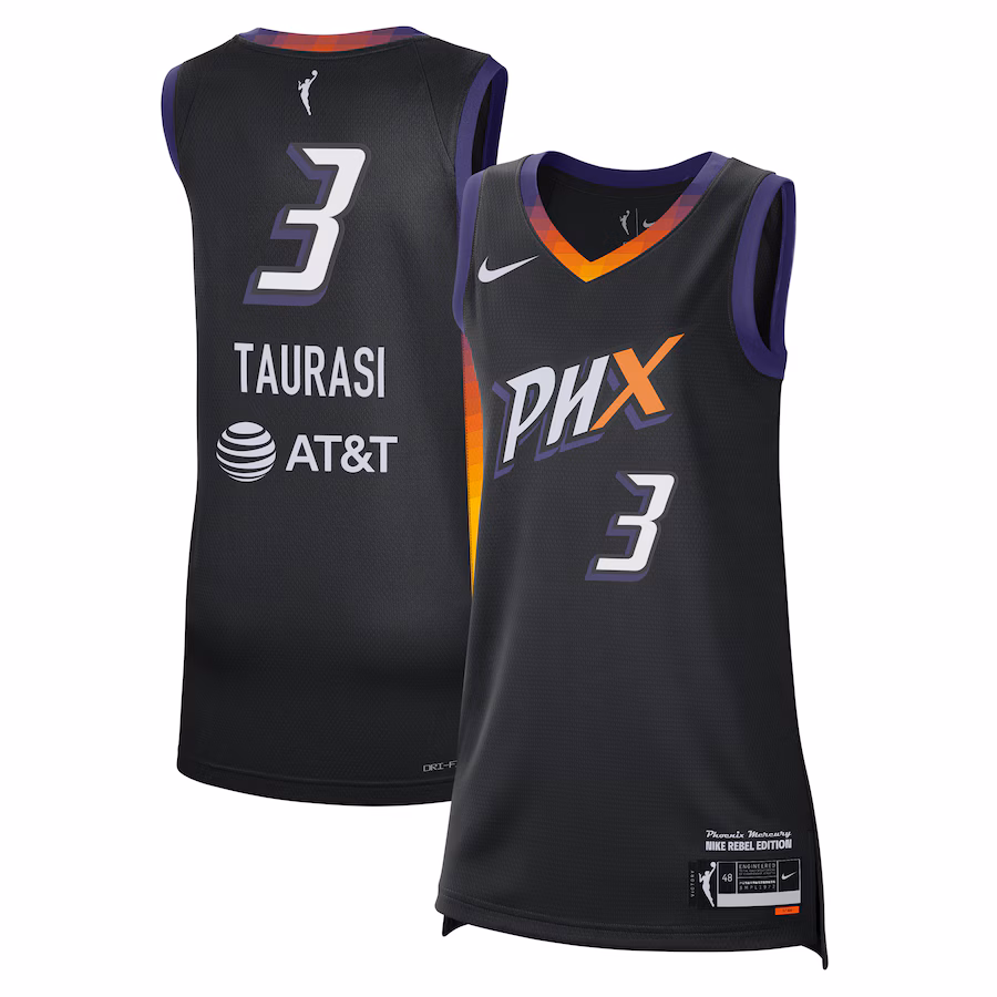Unisex Phoenix Mercury Diana Taurasi Nike Black 2024 Rebel Edition Player Jersey - Puhuasuan