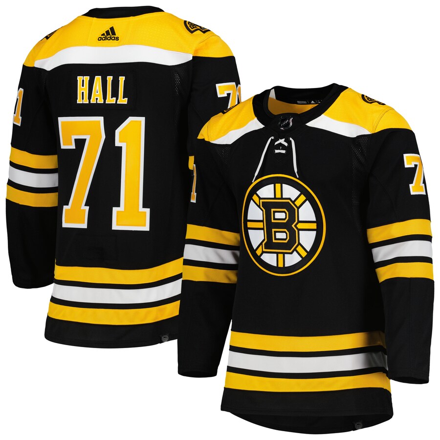 Men's Boston Bruins Taylor Hall adidas Black Home Primegreen Authentic Pro Player Jersey - Puhuasuan
