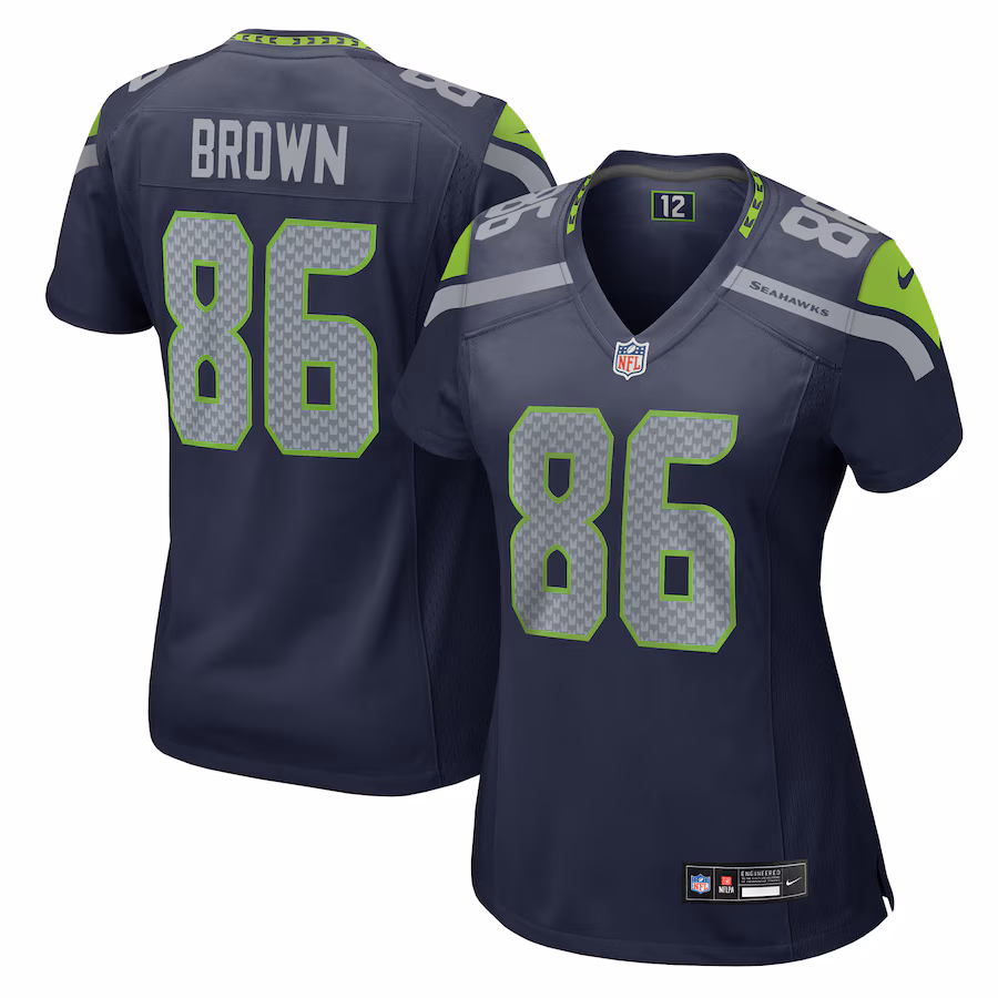 Women's Seattle Seahawks Pharaoh Brown Nike College Navy Game Jersey - Puhuasuan