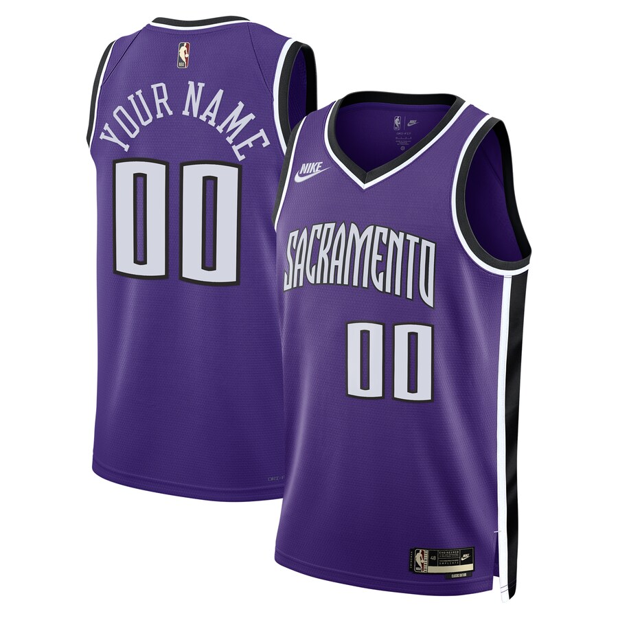 Unisex Adult Sacramento Kings Nike Purple Swingman Custom Jersey - Classic Edition - Puhuasuan