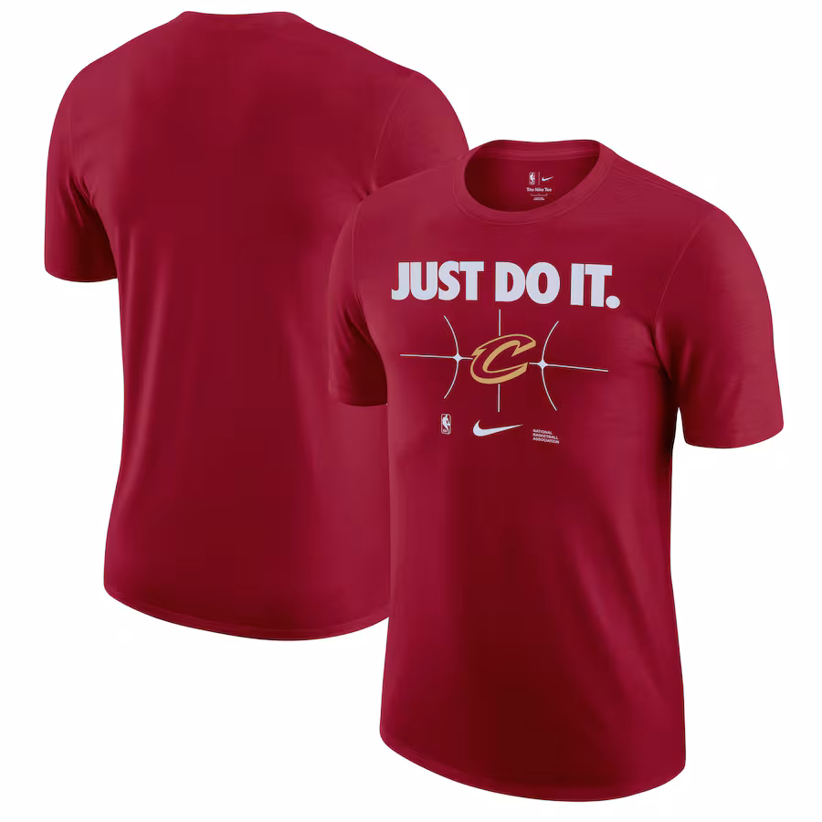 Men's Cleveland Cavaliers Nike Wine Just Do It T-Shirt - Puhuasuan