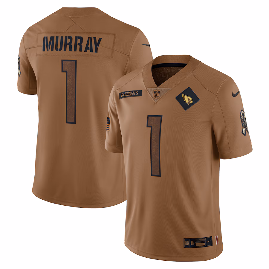 Men's Arizona Cardinals Kyler Murray Nike Brown Salute To Service Limited Jersey - Puhuasuan