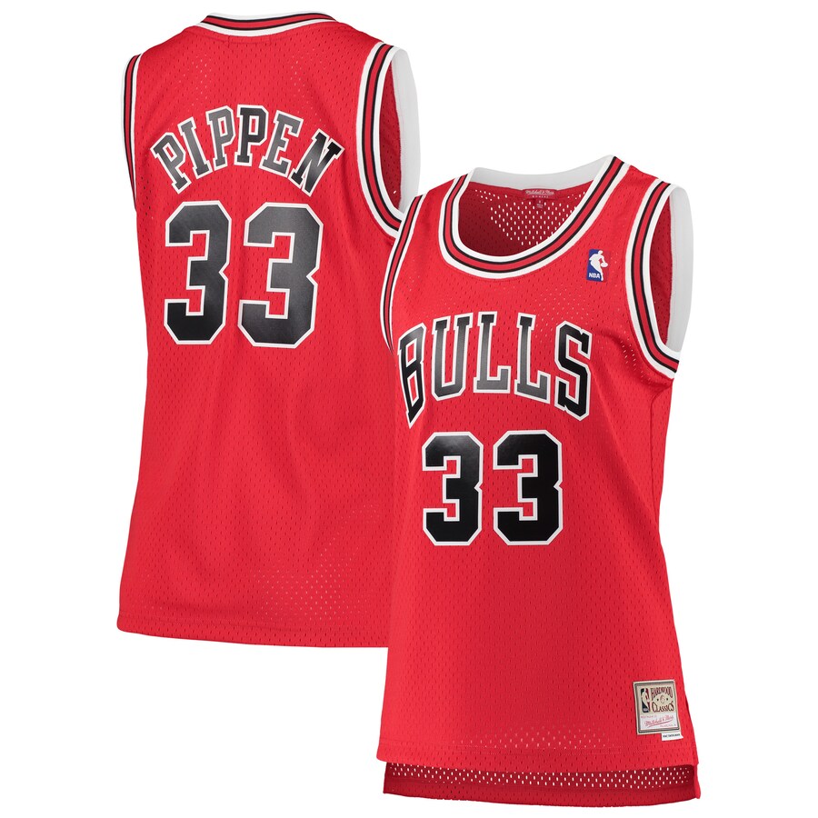 Women's Chicago Bulls Scottie Pippen Mitchell & Ness Red 1997/98 Hardwood Classics Swingman Jersey - Puhuasuan