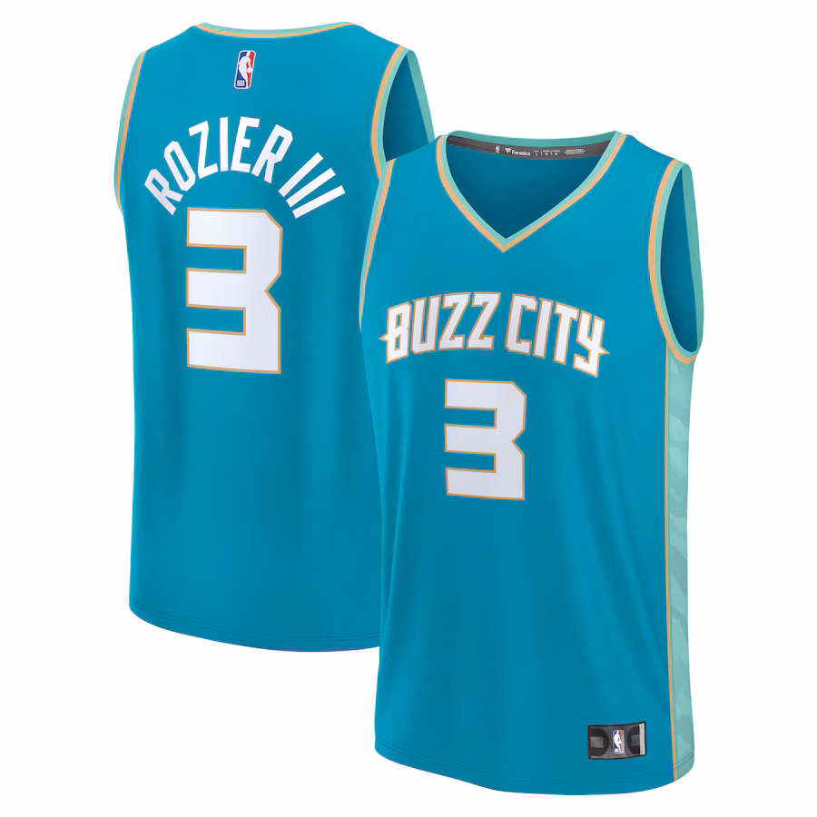 Men's Charlotte Hornets Terry Rozier Fanatics Teal Fast Break Jersey - City Edition - Puhuasuan