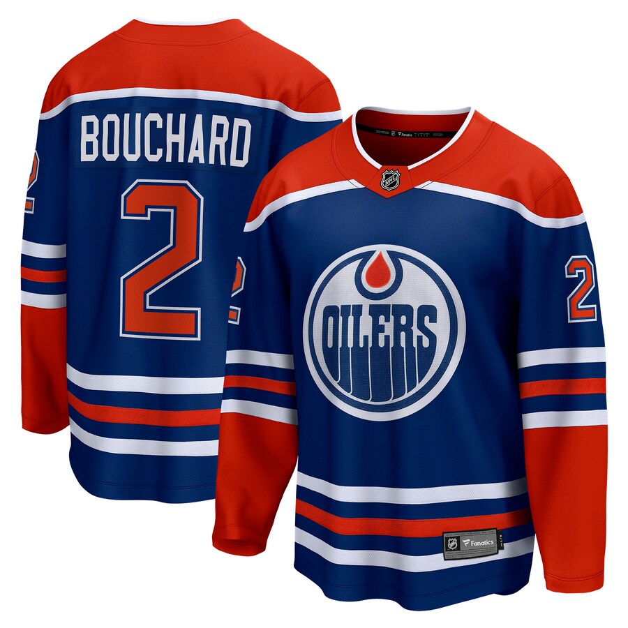Men's Edmonton Oilers Evan Bouchard Fanatics Branded Royal Home Breakaway Player Jersey - Puhuasuan