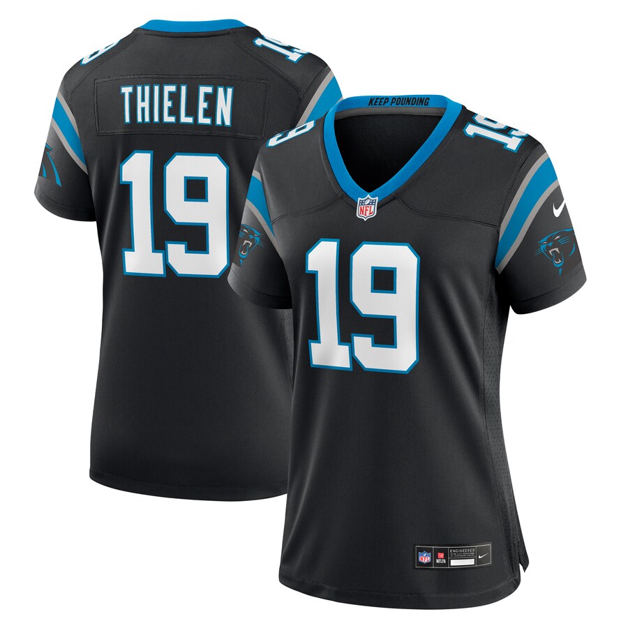 Women's Carolina Panthers Adam Thielen Nike Black Game Player Jersey - Puhuasuan