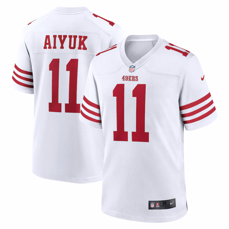 Women's San Francisco 49ers Brandon Aiyuk Nike White Game Jersey - Puhuasuan