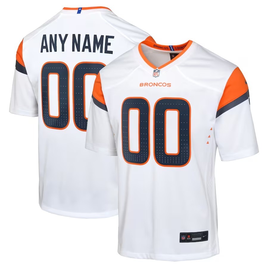 Youth Denver Broncos  Nike White Mile High Collection Custom Game Jersey - Puhuasuan