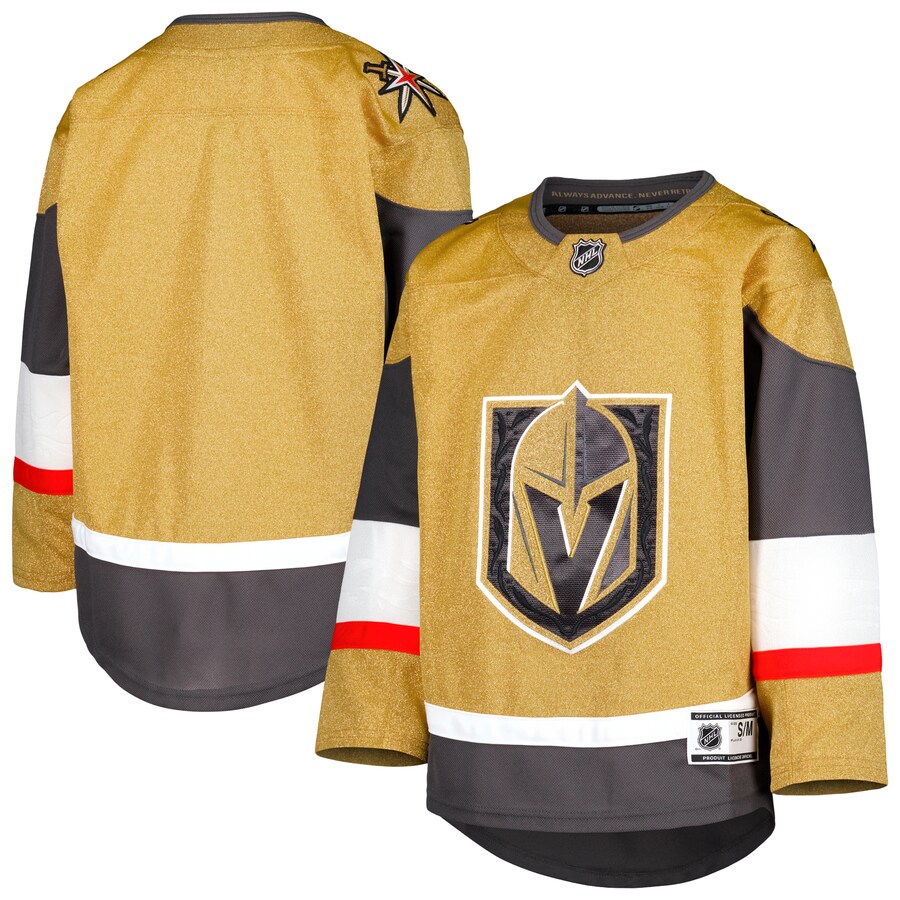 Youth Vegas Golden Knights Gold 2021/22 Alternate Premier Jersey - Puhuasuan