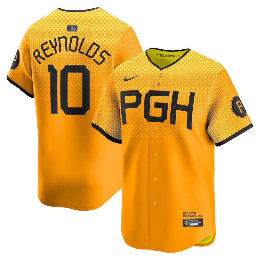 Men's Pittsburgh Pirates Bryan Reynolds Nike Gold City Connect Limited Player Jersey - Puhuasuan