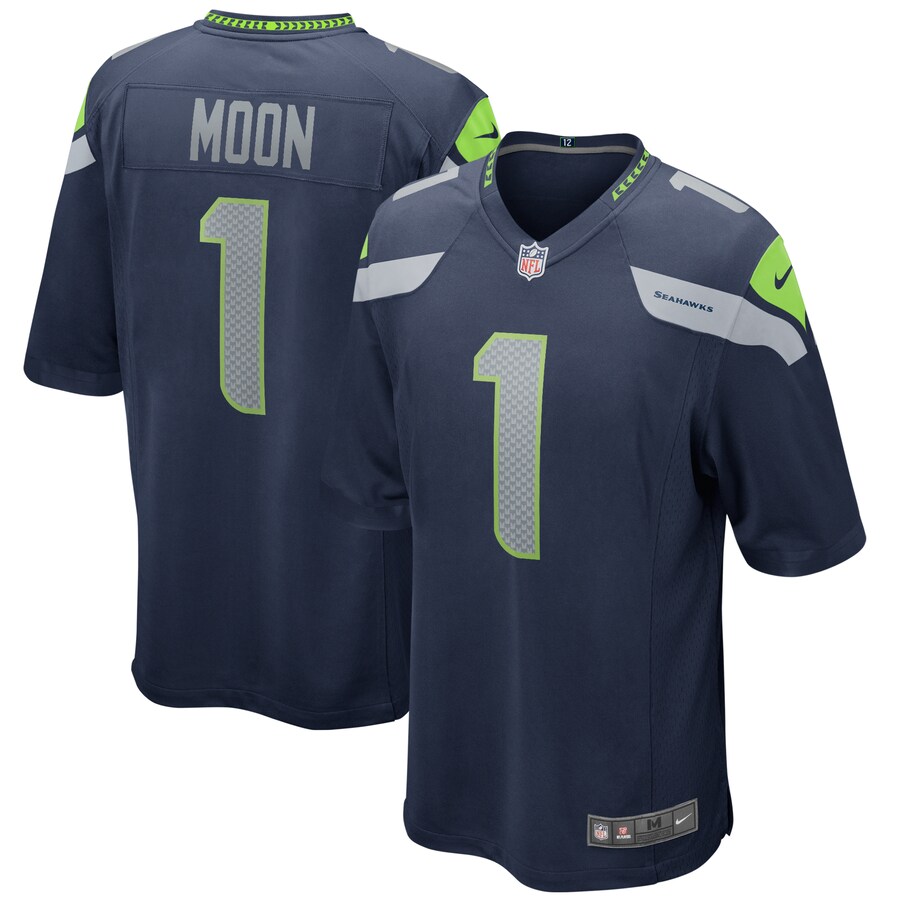 Men's Seattle Seahawks Warren Moon Nike College Navy Game Retired Player Jersey - Puhuasuan