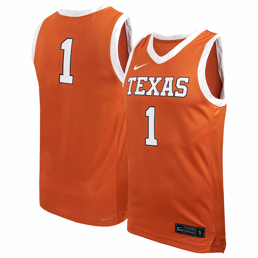 Texas Longhorns Nike Unisex Replica Basketball Jersey - Texas Orange - Puhuasuan