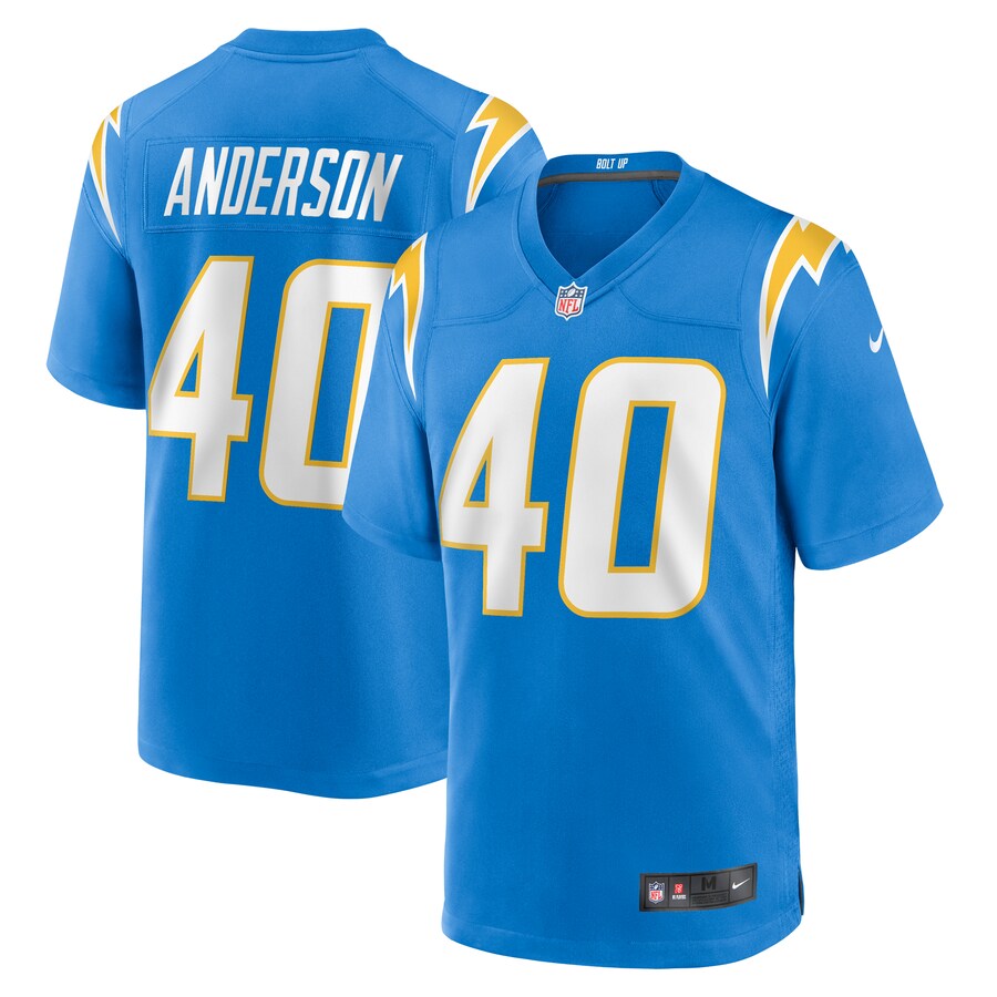 Men's Los Angeles Chargers Stephen Anderson Nike  Powder Blue  Game Jersey - Puhuasuan
