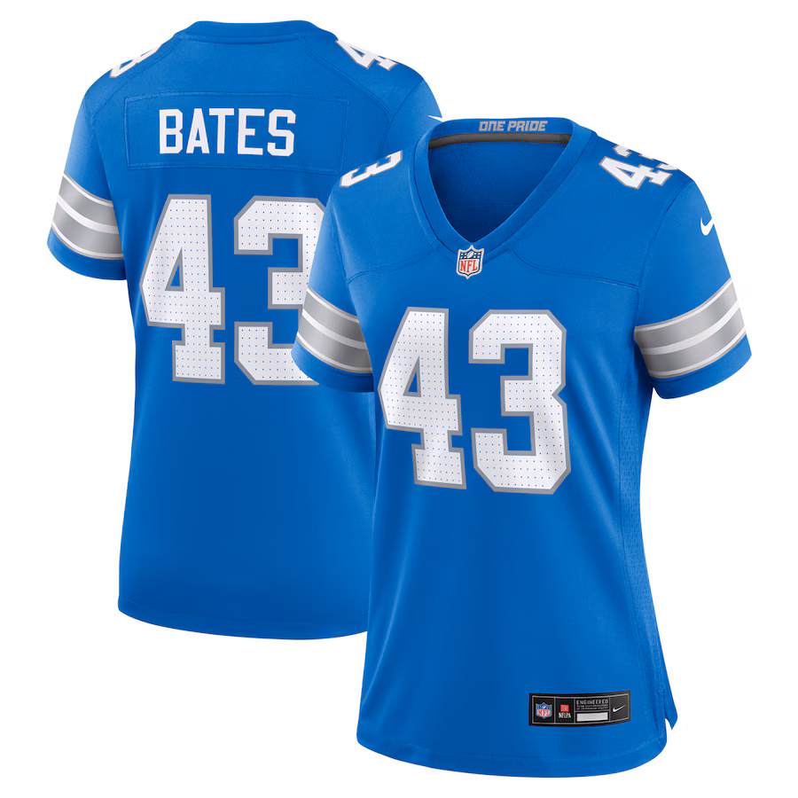Women's Detroit Lions Jake Bates Nike  Blue Team Game Jersey - Puhuasuan