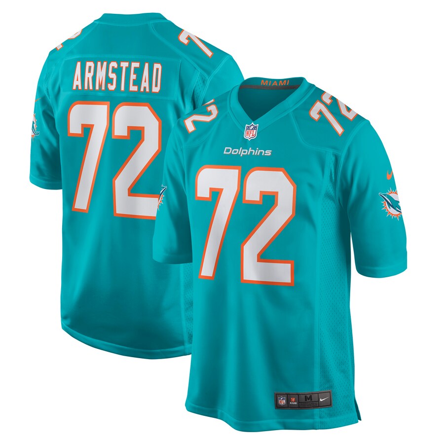 Men's Miami Dolphins Terron Armstead Nike Aqua Game Jersey - Puhuasuan