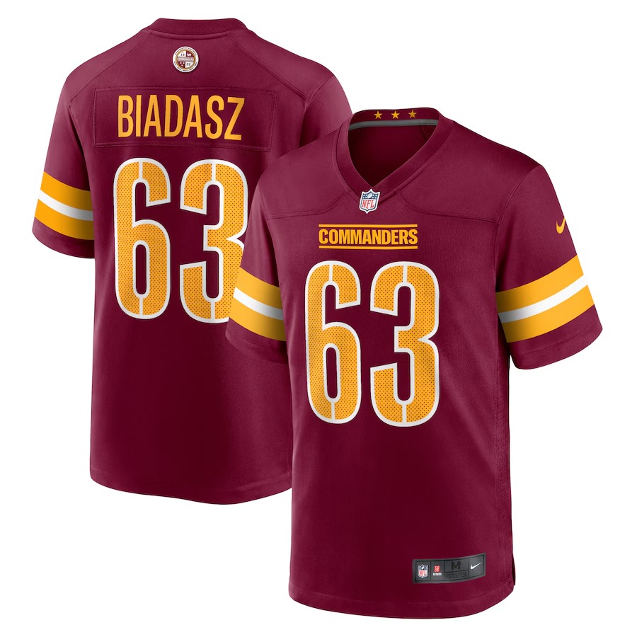 Men's Washington Commanders Tyler Biadasz Nike  Burgundy Game Jersey - Puhuasuan