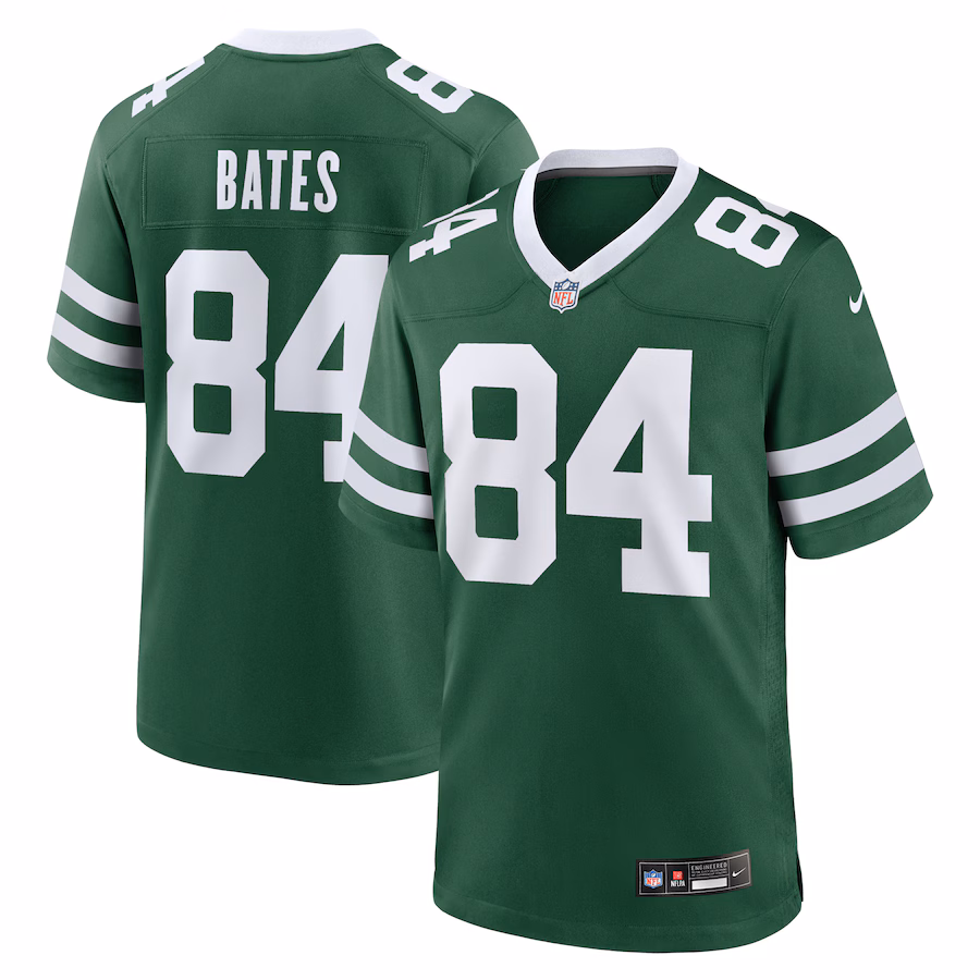 Men's New York Jets Brenden Bates Nike Legacy Green Team Game Jersey - Puhuasuan