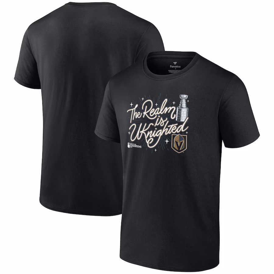 Men's Vegas Golden Knights Fanatics Black 2023 Stanley Cup Champions Celebration T-Shirt - Puhuasuan