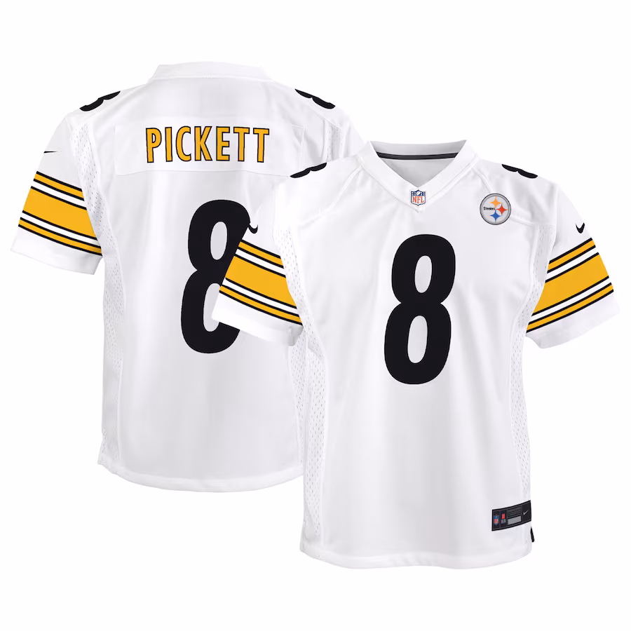 Youth Pittsburgh Steelers Kenny Pickett Nike White Game Jersey - Puhuasuan