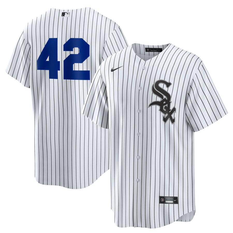 Men's Chicago White Sox Nike White Home 2025 Jackie Robinson Day Replica Jersey - Puhuasuan