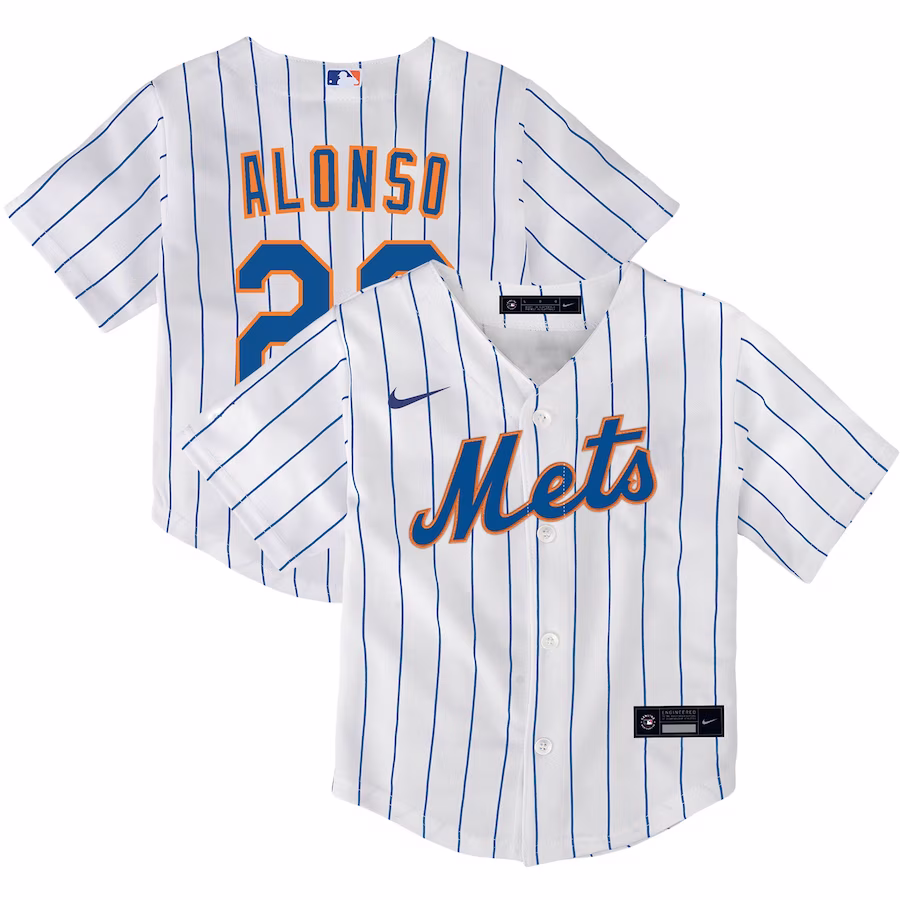 Toddler New York Mets Pete Alonso Nike White Home Replica Player Jersey - Puhuasuan