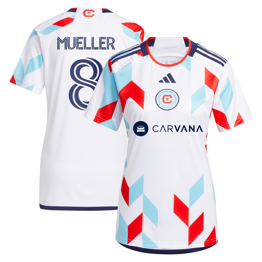 Women's Chicago Fire Chris Mueller adidas White 2024 A Kit For All Replica Player Jersey - Puhuasuan