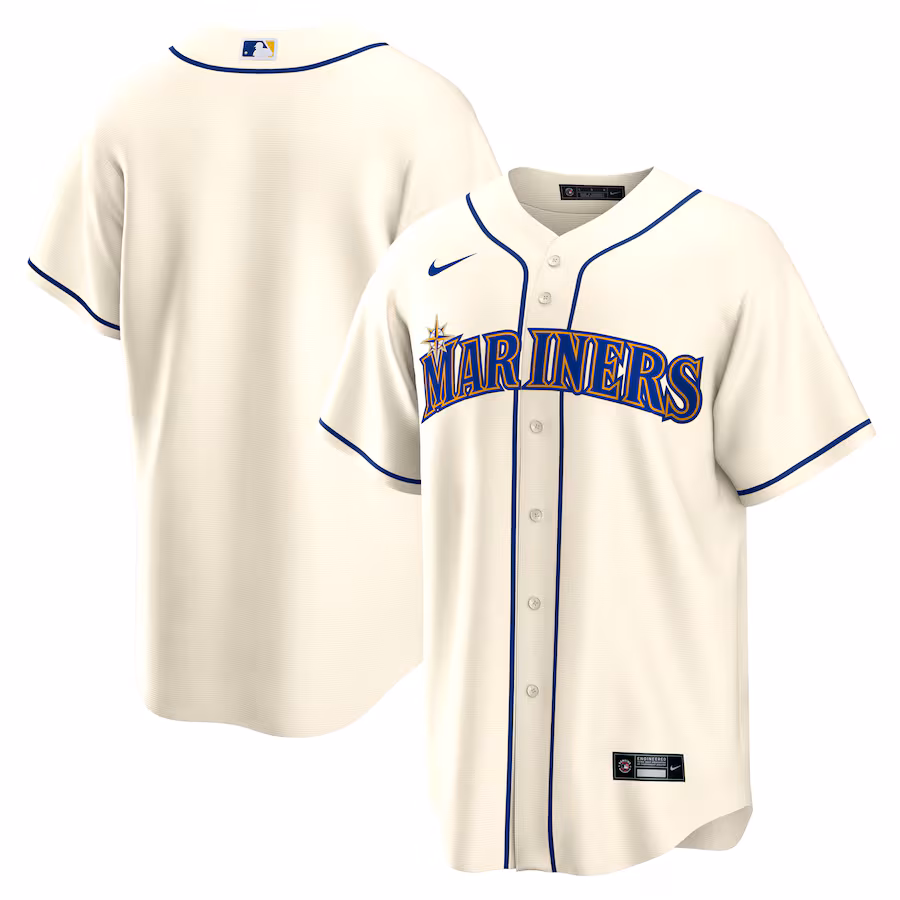 Men's Seattle Mariners Nike Cream Alternate Replica Team Jersey - Puhuasuan