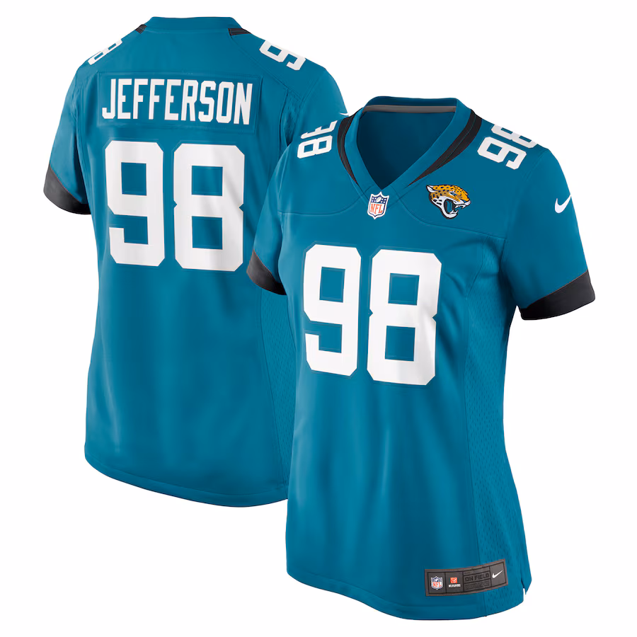 Women's Jacksonville Jaguars Jordan Jefferson Nike Teal Game Jersey - Puhuasuan